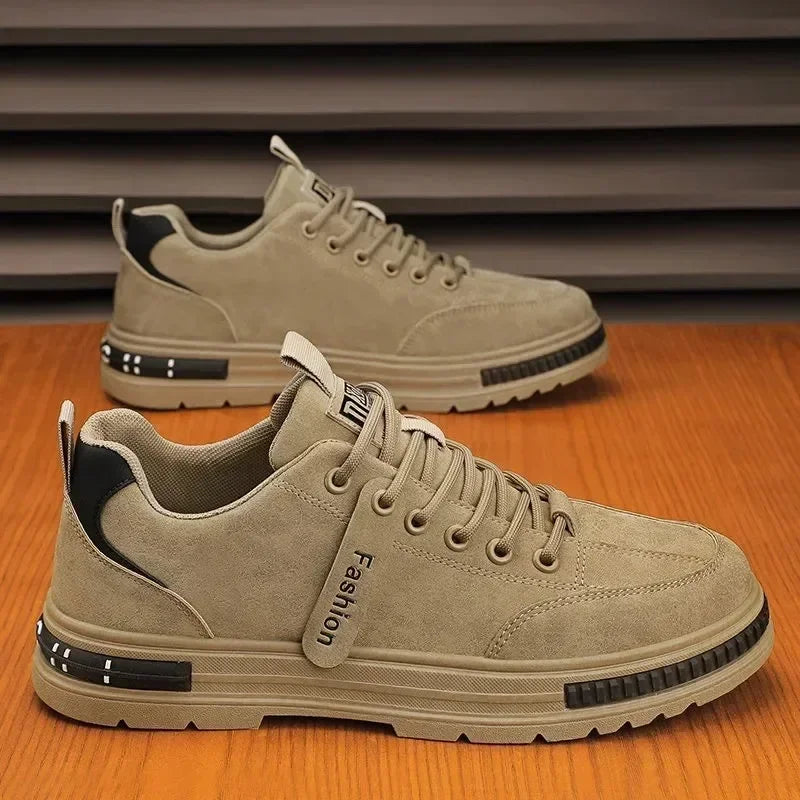 Men’s Breathable Labor Protection Shoes – Trendy Anti-Slip Sports Board Shoes, Versatile Workwear Sneakers